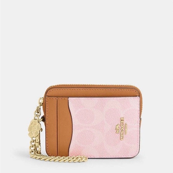 Coach Powder Pink Collection Zip Card Case - Picture 7 of 8